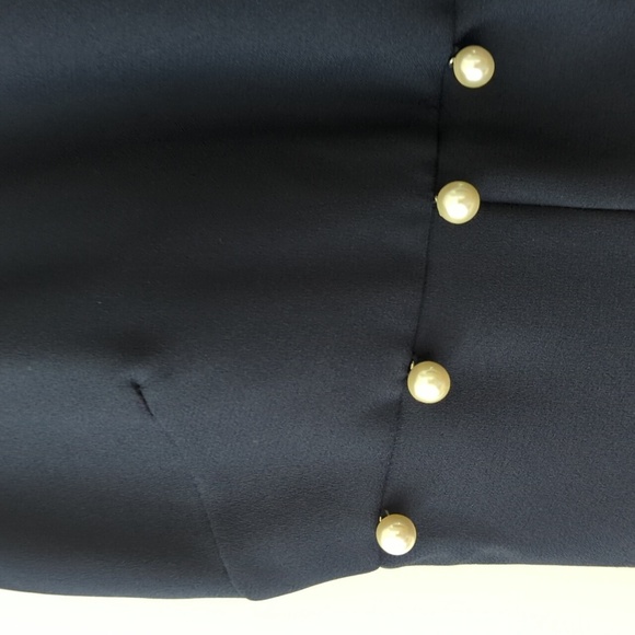 Watters‎ and Watters Navy Shift Dress with Pearl details size 6 - Picture 2 of 9